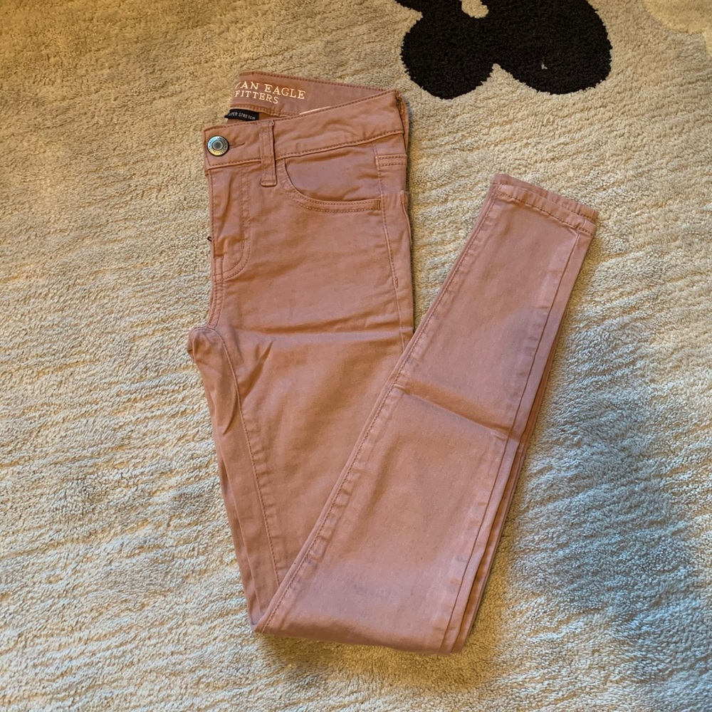 Pastel Pink American Eagle Jeggings